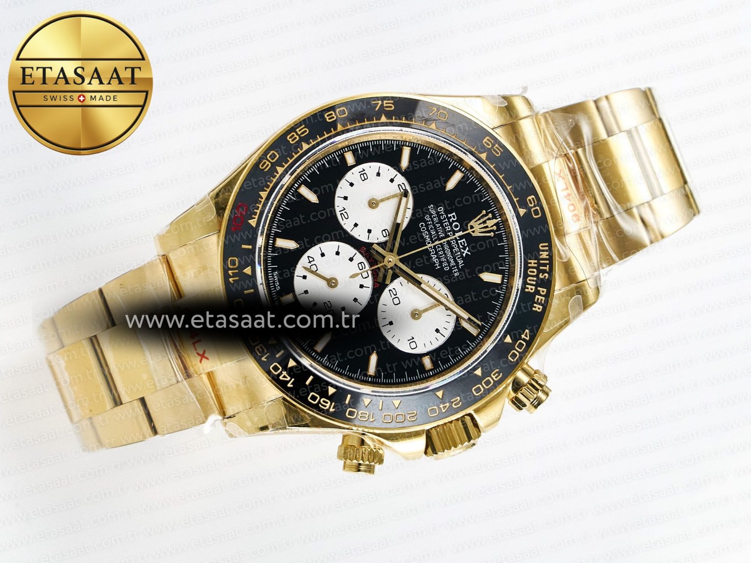 Daytona 126528 QF 1:1 Best Edition Black Dial Steel 904L on YG Bracelet V8 QF4132 - Görsel 8