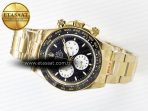 Daytona 126528 QF 1:1 Best Edition Black Dial Steel 904L on YG Bracelet V8 QF4132 - Görsel 9