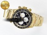 Daytona 126528 QF 1:1 Best Edition Black Dial Steel 904L on YG Bracelet V8 QF4132 - Görsel 9