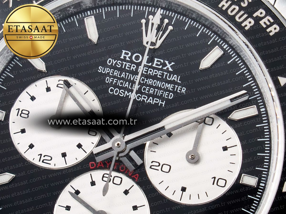 Daytona 126529 QF 1:1 Best Edition Black Dial Steel 904L on SS Bracelet V8 QF4132 - Görsel 10