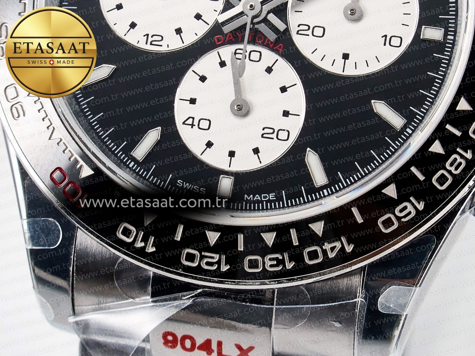 Daytona 126529 QF 1:1 Best Edition Black Dial Steel 904L on SS Bracelet V8 QF4132 - Görsel 12