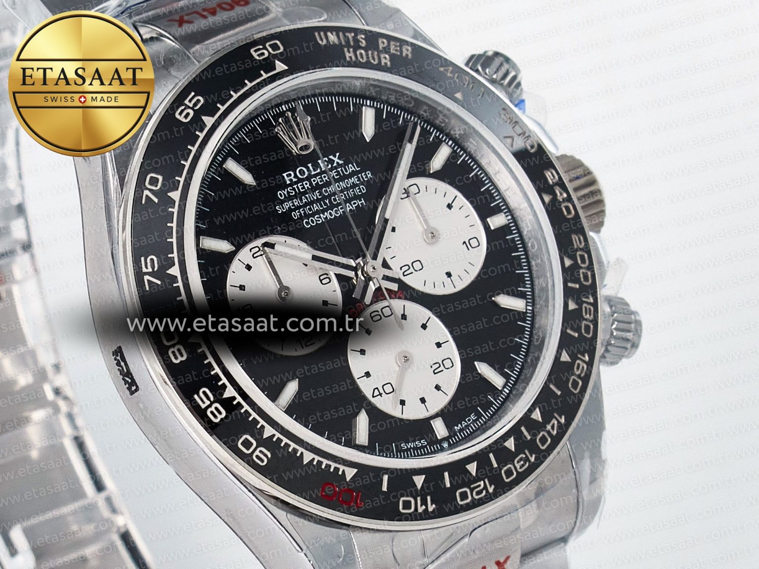 Daytona 126529 QF 1:1 Best Edition Black Dial Steel 904L on SS Bracelet V8 QF4132 - Görsel 5