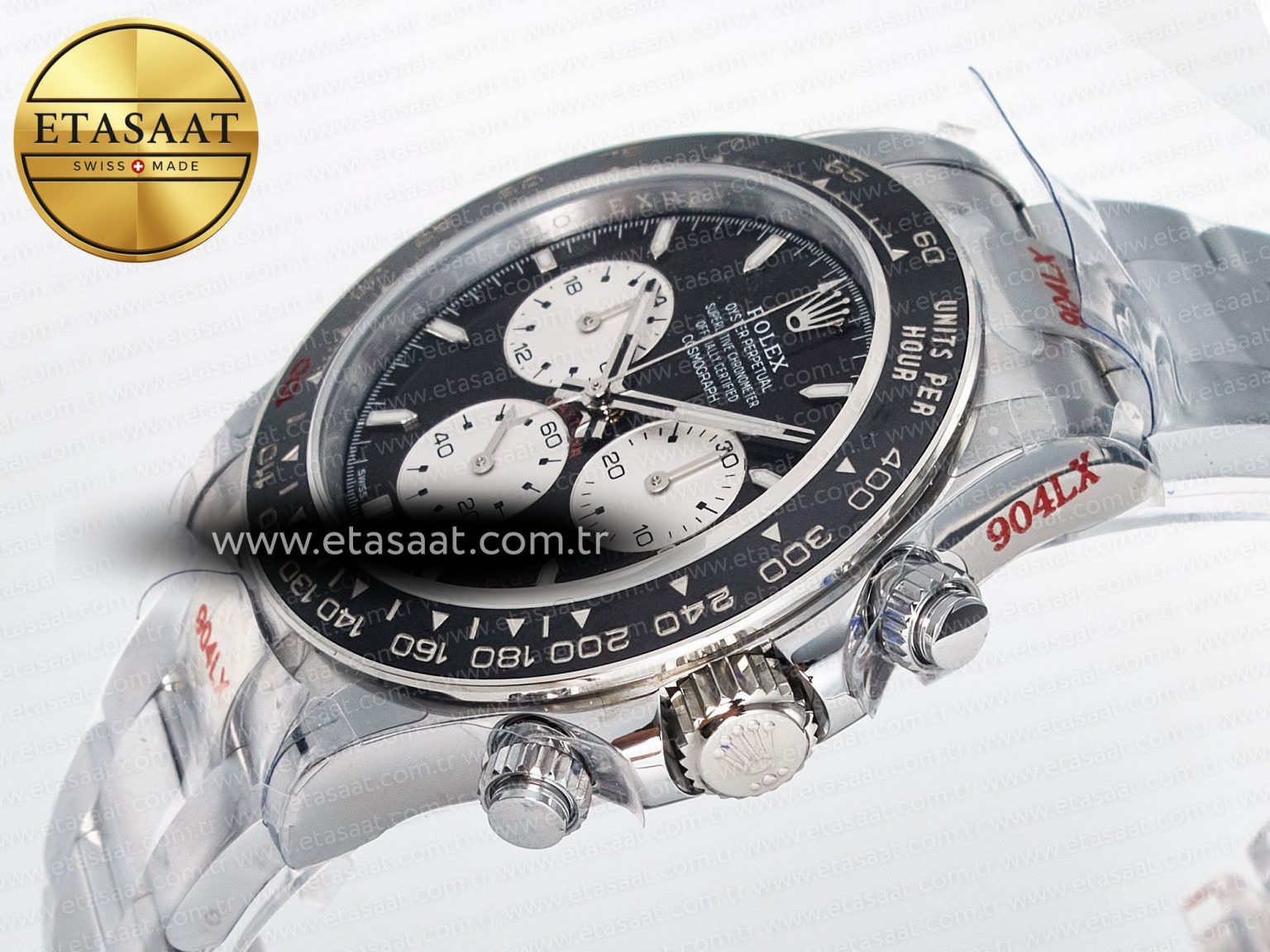 Daytona 126529 QF 1:1 Best Edition Black Dial Steel 904L on SS Bracelet V8 QF4132 - Görsel 6