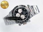 Daytona 126529 QF 1:1 Best Edition Black Dial Steel 904L on SS Bracelet V8 QF4132 - Görsel 8