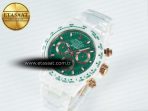 Daytona AET White Ceramic Case and Bracelet Green Dial N6F Best Edition SA4130