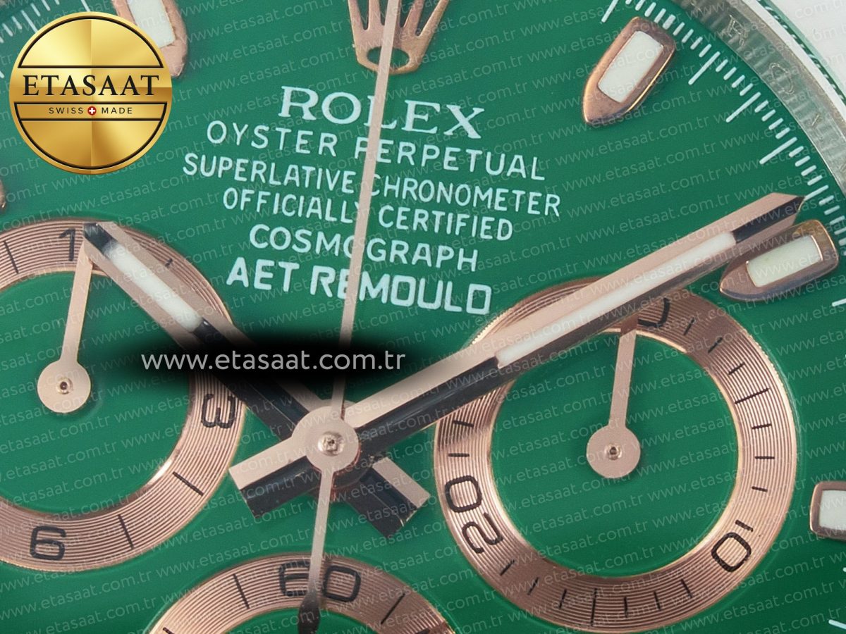 Daytona AET White Ceramic Case and Bracelet Green Dial N6F Best Edition SA4130 - Görsel 12