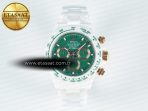Daytona AET White Ceramic Case and Bracelet Green Dial N6F Best Edition SA4130 - Görsel 3