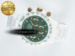 Daytona AET White Ceramic Case and Bracelet Green Dial N6F Best Edition SA4130 - Görsel 9