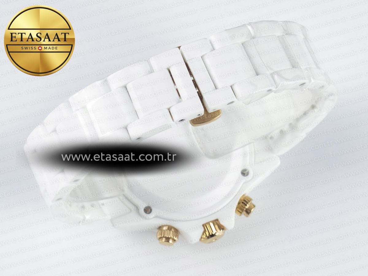 Daytona AET White Ceramic Case and Bracelet Pink Dial N6F Best Edition SA4130 - Görsel 17
