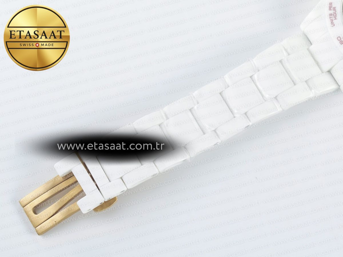 Daytona AET White Ceramic Case and Bracelet Pink Dial N6F Best Edition SA4130 - Görsel 20