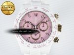 Daytona AET White Ceramic Case and Bracelet Pink Dial N6F Best Edition SA4130 - Görsel 4