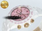 Daytona AET White Ceramic Case and Bracelet Pink Dial N6F Best Edition SA4130 - Görsel 6