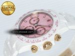 Daytona AET White Ceramic Case and Bracelet Pink Dial N6F Best Edition SA4130 - Görsel 6