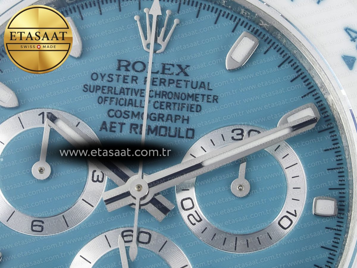 Daytona AET White Ceramic Case and Bracelet Tiffany Blue Dial N6F Best Edition SA4130 - Görsel 11