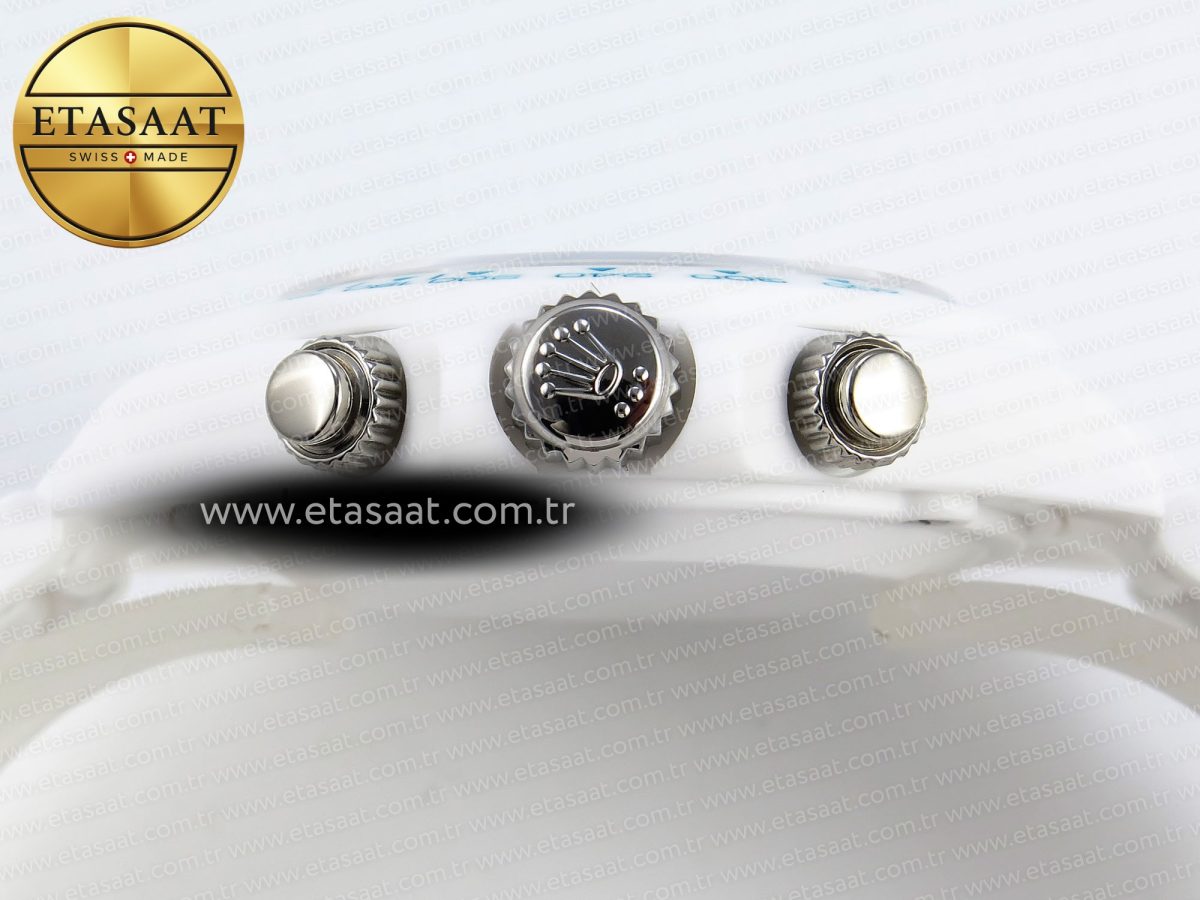 Rolex Daytona White Ceramic Blue Noob SA4130 - Görsel 16