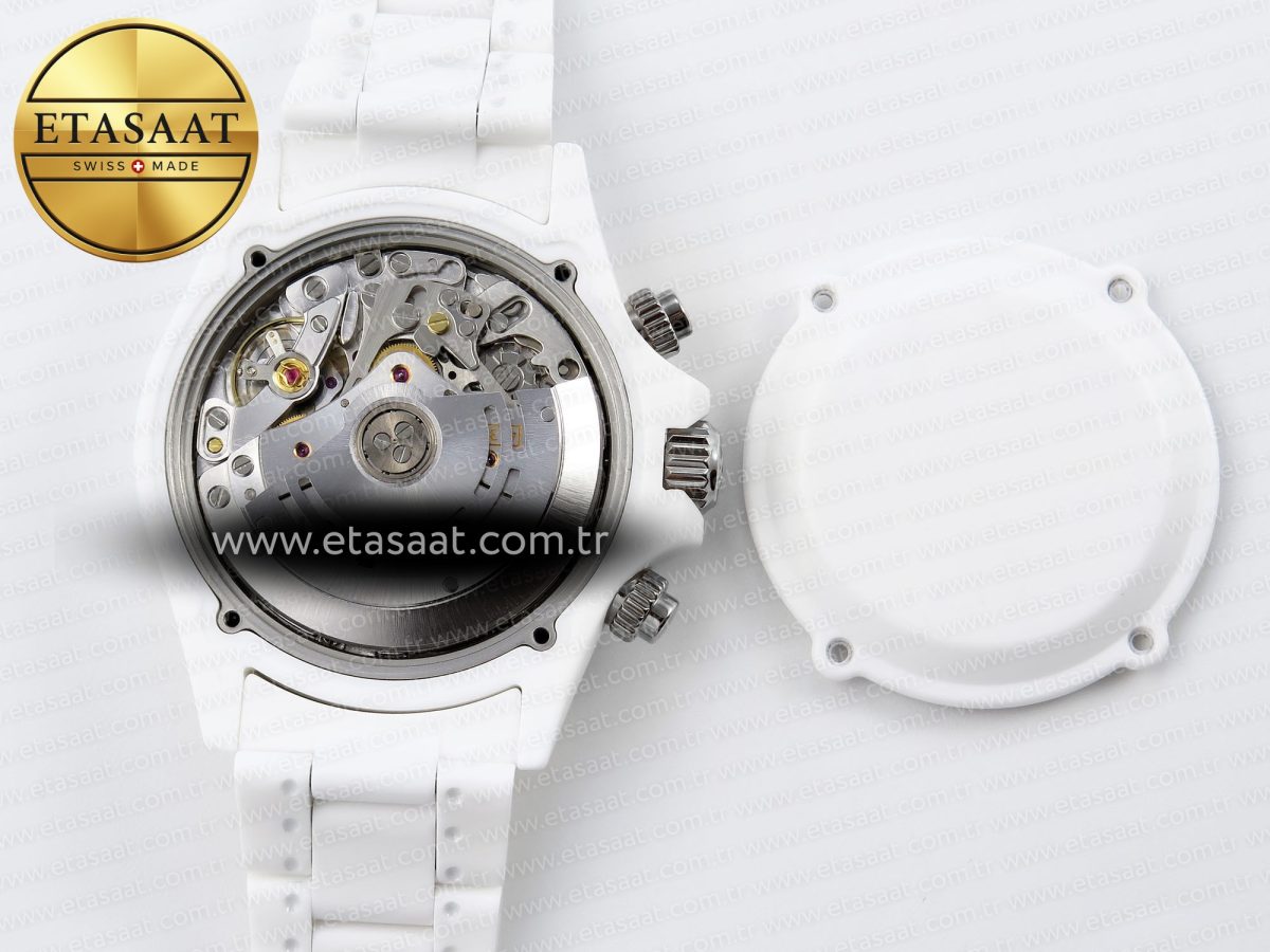 Rolex Daytona White Ceramic Blue Noob SA4130 - Görsel 19