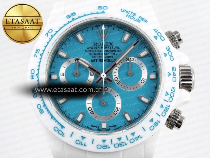 Daytona AET White Ceramic Case and Bracelet Tiffany Blue Dial Noob Best Edition SA4130 - Görsel 4