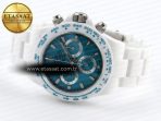Rolex Daytona White Ceramic Blue Noob SA4130 - Görsel 6
