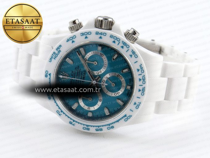 Daytona AET White Ceramic Case and Bracelet Tiffany Blue Dial Noob Best Edition SA4130 - Görsel 6
