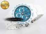 Daytona AET White Ceramic Case and Bracelet Tiffany Blue Dial Noob Best Edition SA4130 - Görsel 7