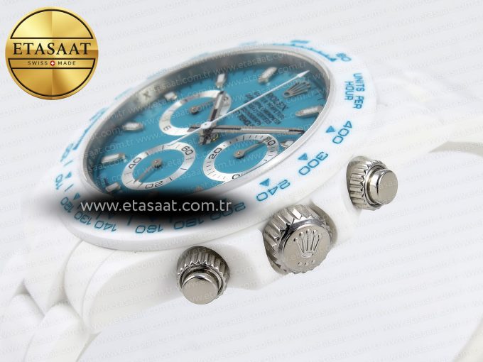 Daytona AET White Ceramic Case and Bracelet Tiffany Blue Dial Noob Best Edition SA4130 - Görsel 8
