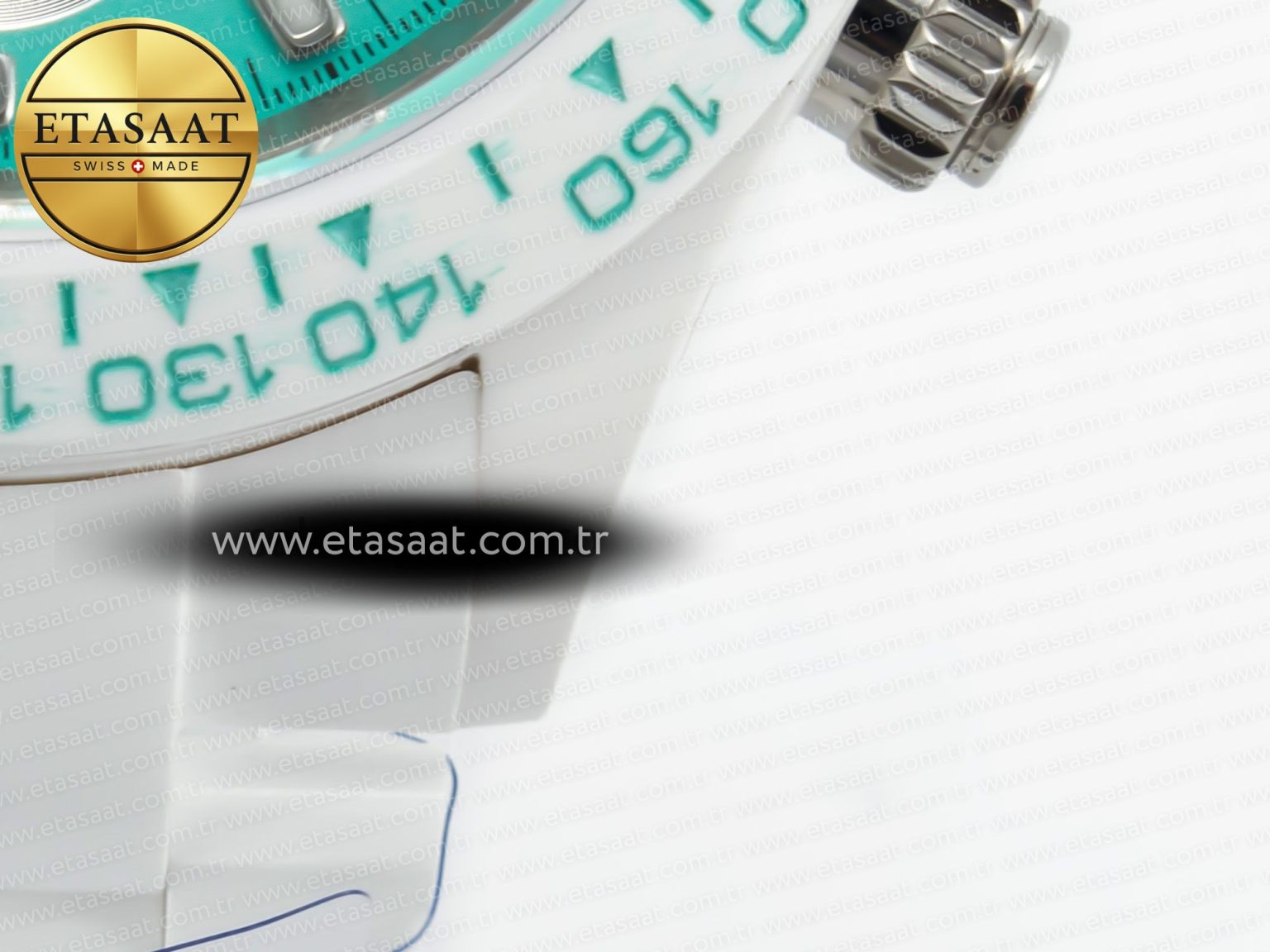 Daytona AET White Solid Ceramic Case and Bracelet Avocado Green Dial ZF 1:1 Best Edition SH4130 - Görsel 13