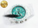 Daytona AET White Solid Ceramic Case and Bracelet Avocado Green Dial ZF 1:1 Best Edition SH4130 - Görsel 8