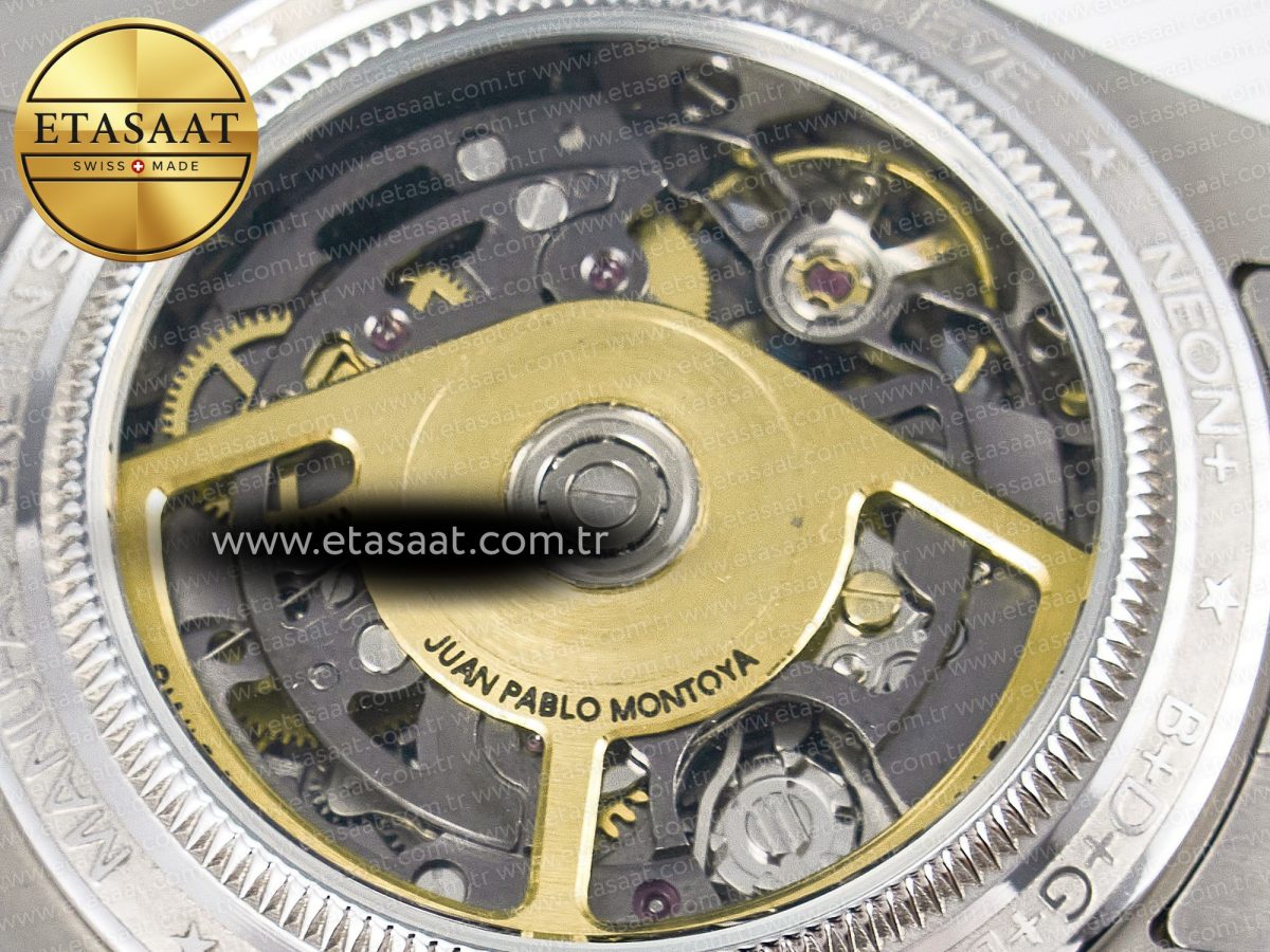 Daytona Artisans Skeleton SS ADGF Best Edition Blue Ceramic Bezel Skeleton Dial on SS Oyster Bracelet SA4130 - Görsel 19