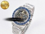 Daytona Artisans Skeleton SS ADGF Best Edition Blue Ceramic Bezel Skeleton Dial on SS Oyster Bracelet SA4130 - Görsel 2