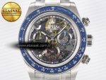 Daytona Artisans Skeleton SS ADGF Best Edition Blue Ceramic Bezel Skeleton Dial on SS Oyster Bracelet SA4130 - Görsel 4