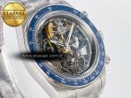 Daytona Artisans Skeleton SS ADGF Best Edition Blue Ceramic Bezel Skeleton Dial on SS Oyster Bracelet SA4130 - Görsel 5