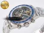 Daytona Artisans Skeleton SS ADGF Best Edition Blue Ceramic Bezel Skeleton Dial on SS Oyster Bracelet SA4130 - Görsel 6