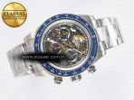 Daytona Artisans Skeleton SS ADGF Best Edition Blue Ceramic Bezel Skeleton Dial on SS Oyster Bracelet SA4130 - Görsel 8