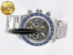 Daytona Artisans Skeleton SS ADGF Best Edition Blue Ceramic Bezel Skeleton Dial on SS Oyster Bracelet SA4130 - Görsel 9