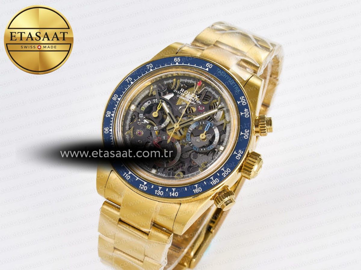Rolex Daytona Artisans Skeleton Blue Ceramic SA4130 - Görsel 1