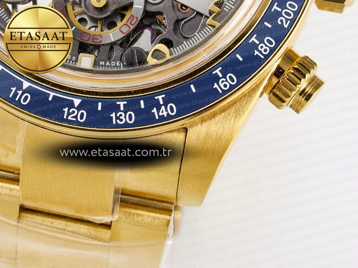 Rolex Daytona Artisans Skeleton Blue Ceramic SA4130 - Görsel 14