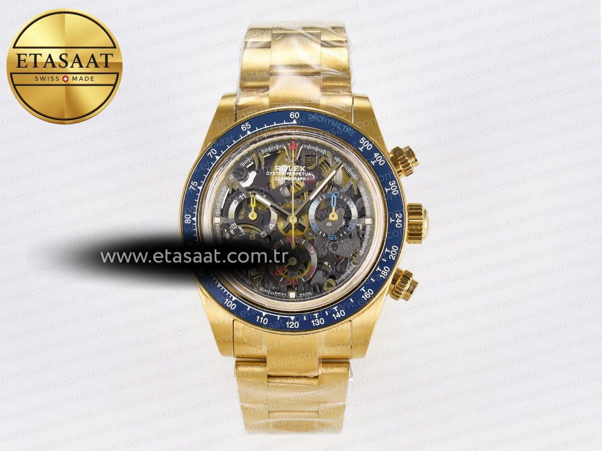 Rolex Daytona Artisans Skeleton Blue Ceramic SA4130 - Görsel 3