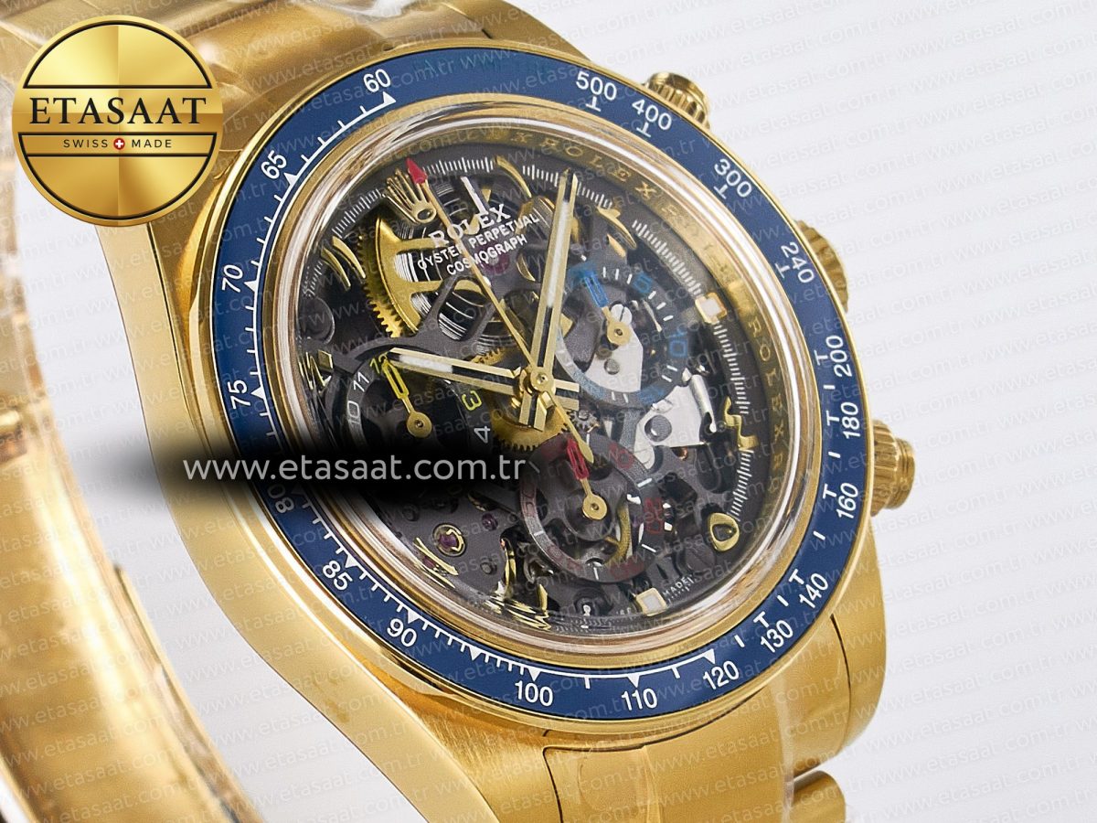 Rolex Daytona Artisans Skeleton Blue Ceramic SA4130 - Görsel 5