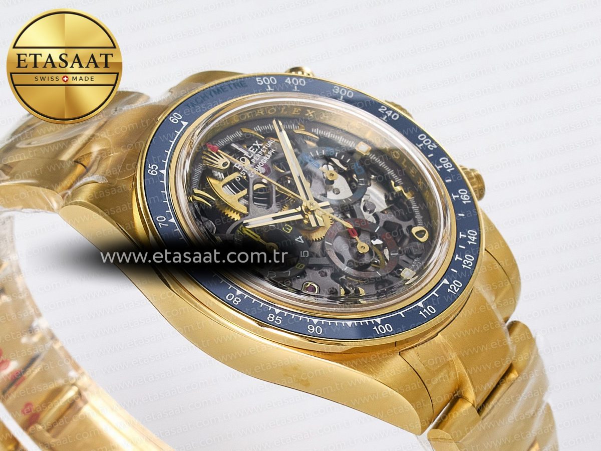 Rolex Daytona Artisans Skeleton Blue Ceramic SA4130 - Görsel 7