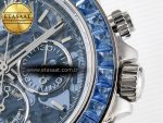 Daytona Artisans SS GETF Best Edition Blue Skeleton Dial Diamonds Bezel on SS Bracelet DD4802 - Görsel 11