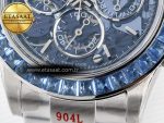 Daytona Artisans SS GETF Best Edition Blue Skeleton Dial Diamonds Bezel on SS Bracelet DD4802 - Görsel 12