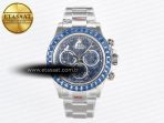 Daytona Artisans SS GETF Best Edition Blue Skeleton Dial Diamonds Bezel on SS Bracelet DD4802 - Görsel 3