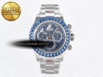 Daytona Artisans SS GETF Best Edition Blue Skeleton Dial Diamonds Bezel on SS Bracelet DD4802 - Görsel 3