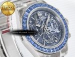 Daytona Artisans SS GETF Best Edition Blue Skeleton Dial Diamonds Bezel on SS Bracelet DD4802 - Görsel 5