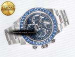 Daytona Artisans SS GETF Best Edition Blue Skeleton Dial Diamonds Bezel on SS Bracelet DD4802 - Görsel 8