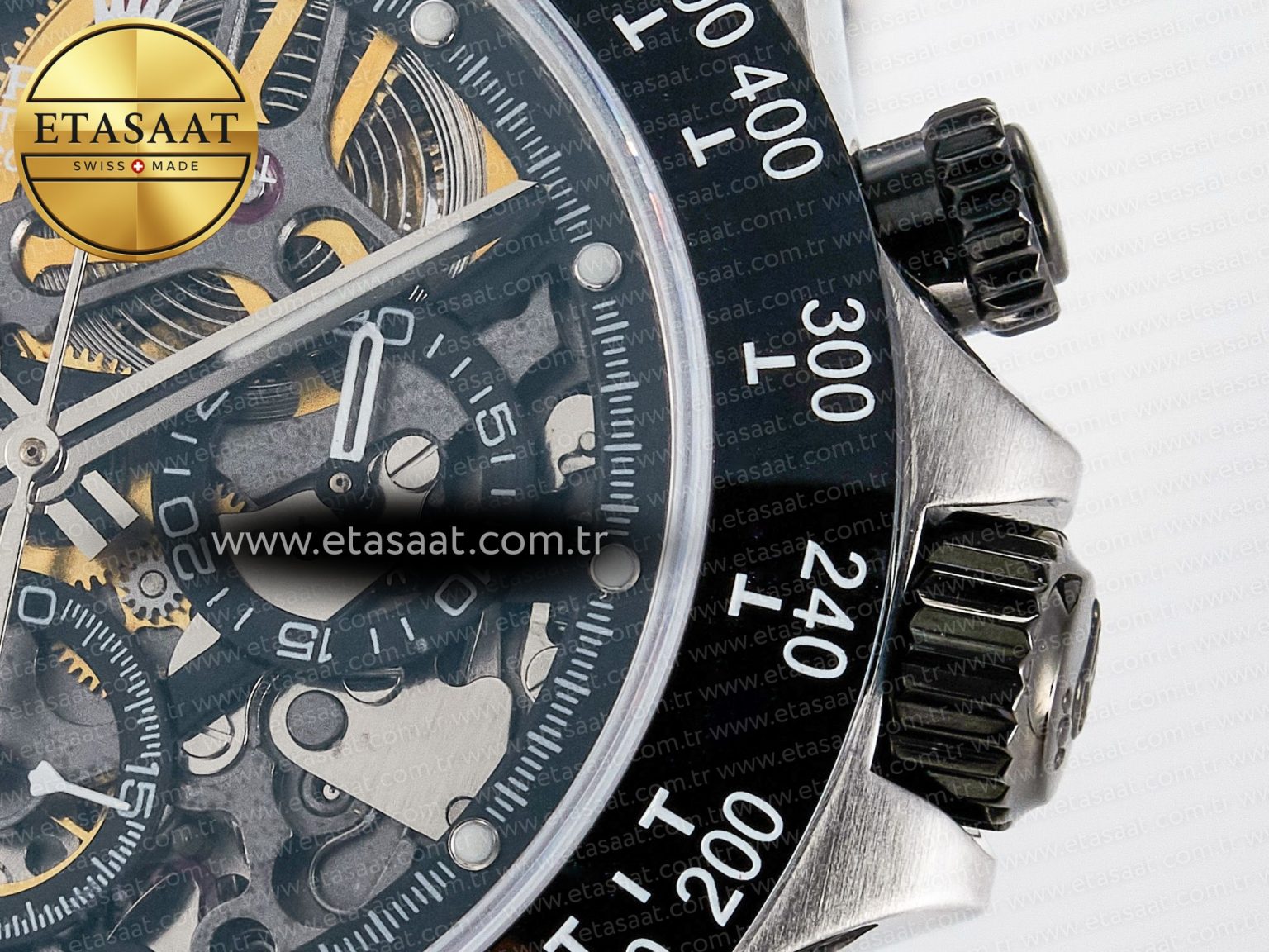 Daytona Artisans SS GETF Best Edition Skeleton Dial Black Ceramic Bezel on SS Bracelet DD4802 - Görsel 11