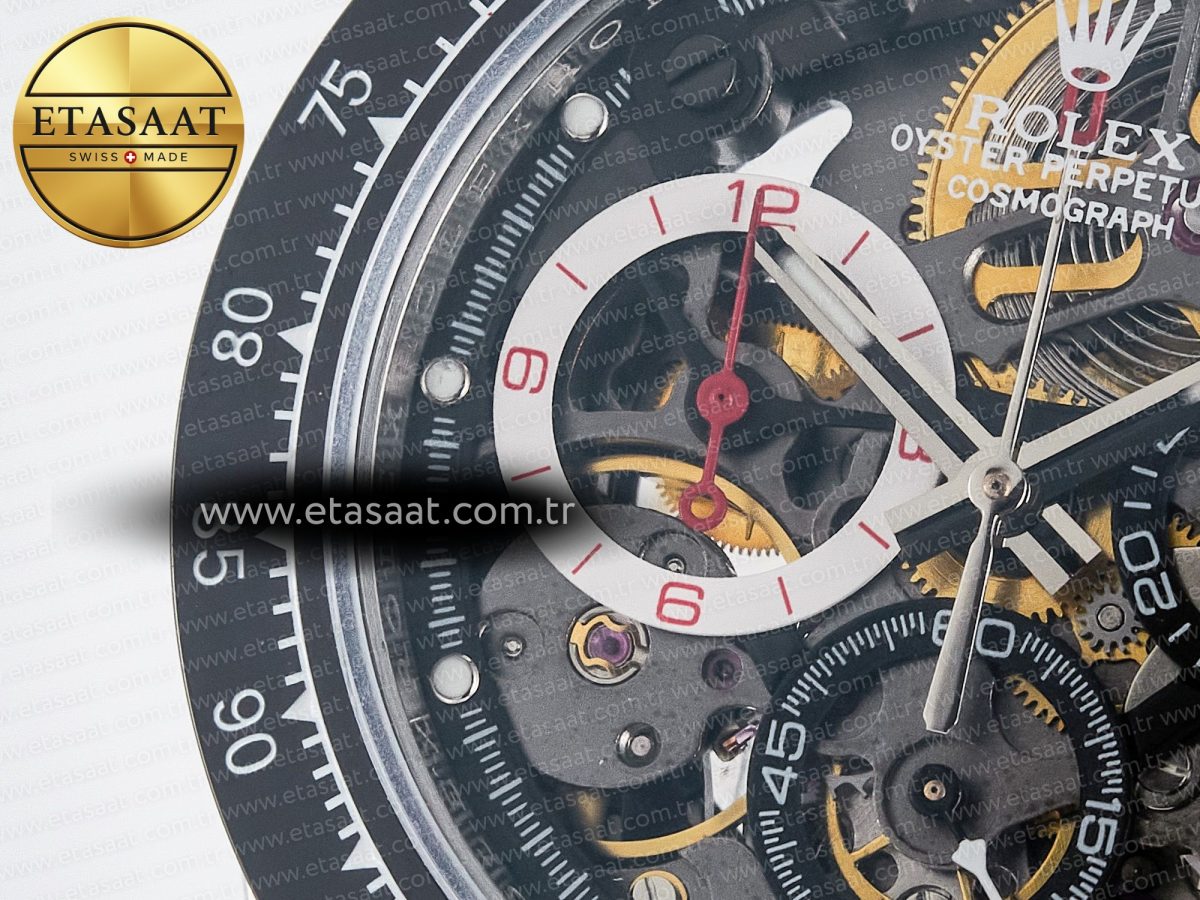 Daytona Artisans SS GETF Best Edition Skeleton Dial Black Ceramic Bezel on SS Bracelet DD4802 - Görsel 13