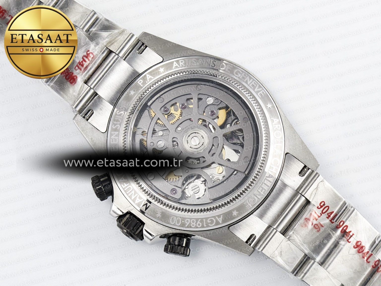 Daytona Artisans SS GETF Best Edition Skeleton Dial Black Ceramic Bezel on SS Bracelet DD4802 - Görsel 18