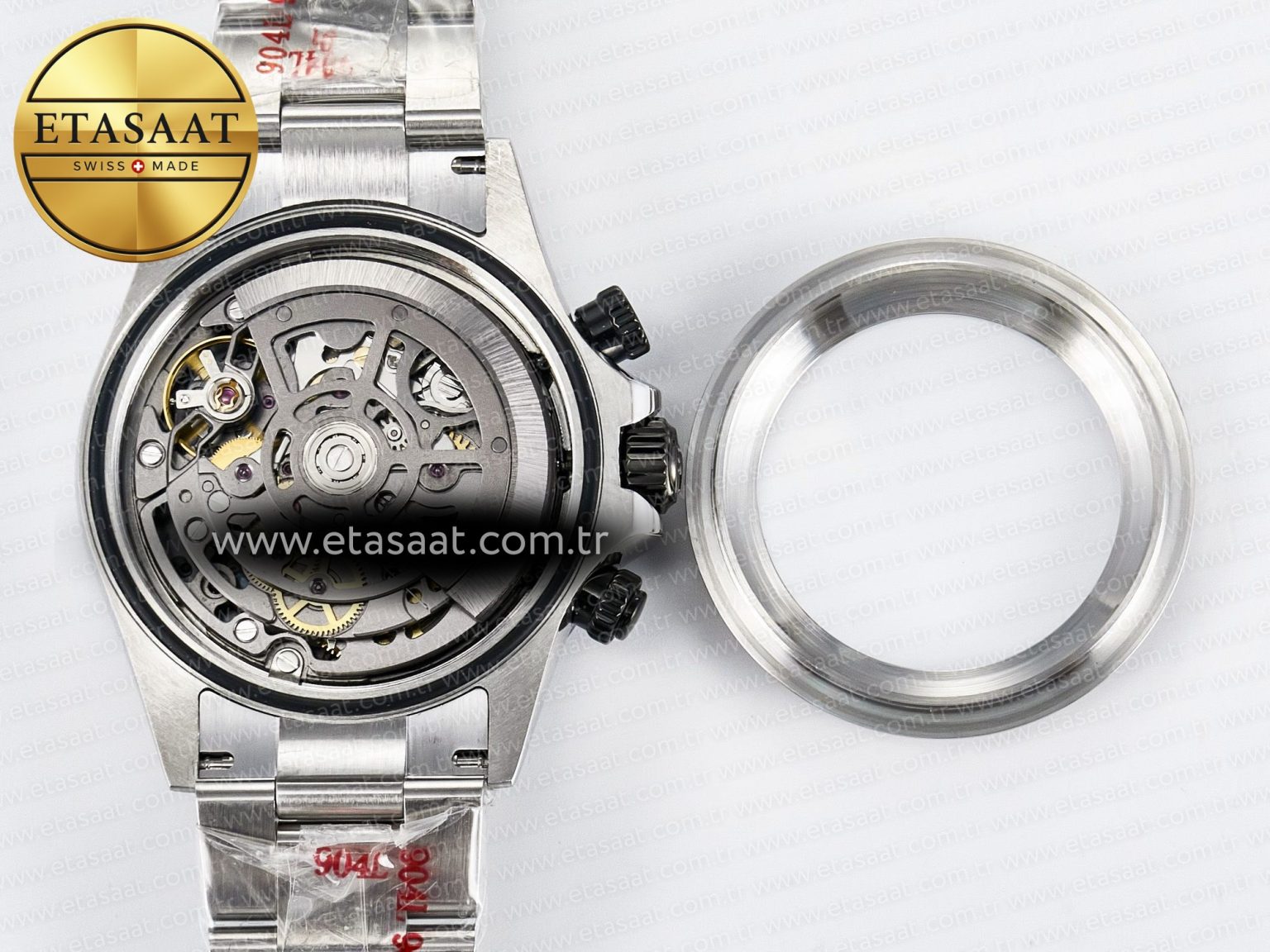 Daytona Artisans SS GETF Best Edition Skeleton Dial Black Ceramic Bezel on SS Bracelet DD4802 - Görsel 19