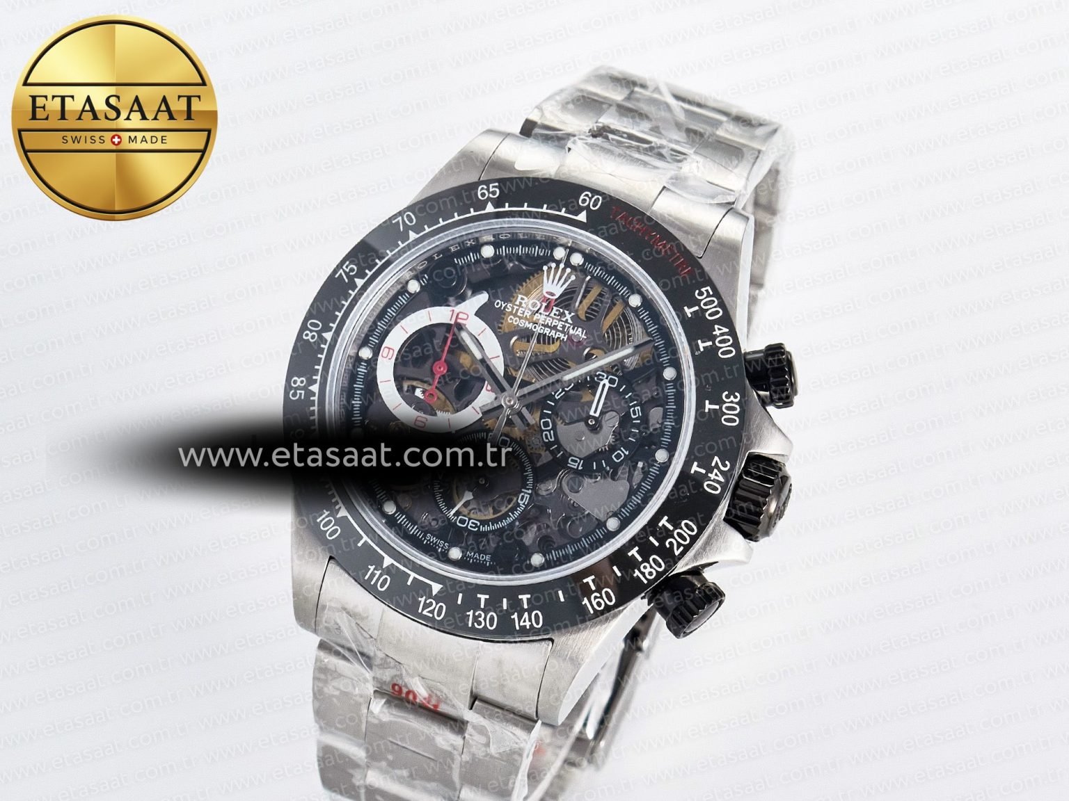 Daytona Artisans SS GETF Best Edition Skeleton Dial Black Ceramic Bezel on SS Bracelet DD4802 - Görsel 2